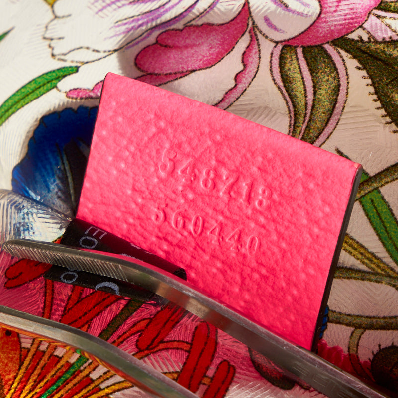 Gucci Flora Clear Handbag Tote Bag 548713 Pink Vinyl Leather Women&#39;s
