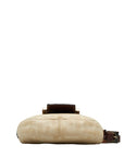 Fendi Zucca Mini Croissant Pouch Beige Brown Canvas Leather