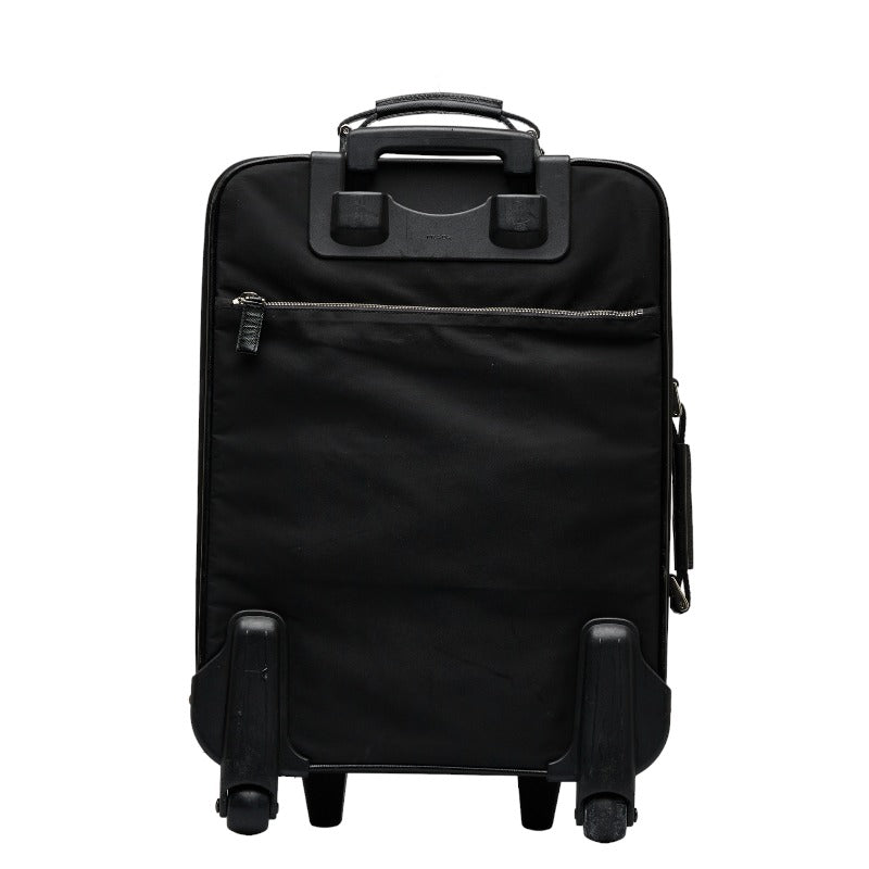 PRADA Rolling Suitcase Carry Bag VV0030 Nylon / Leather Black