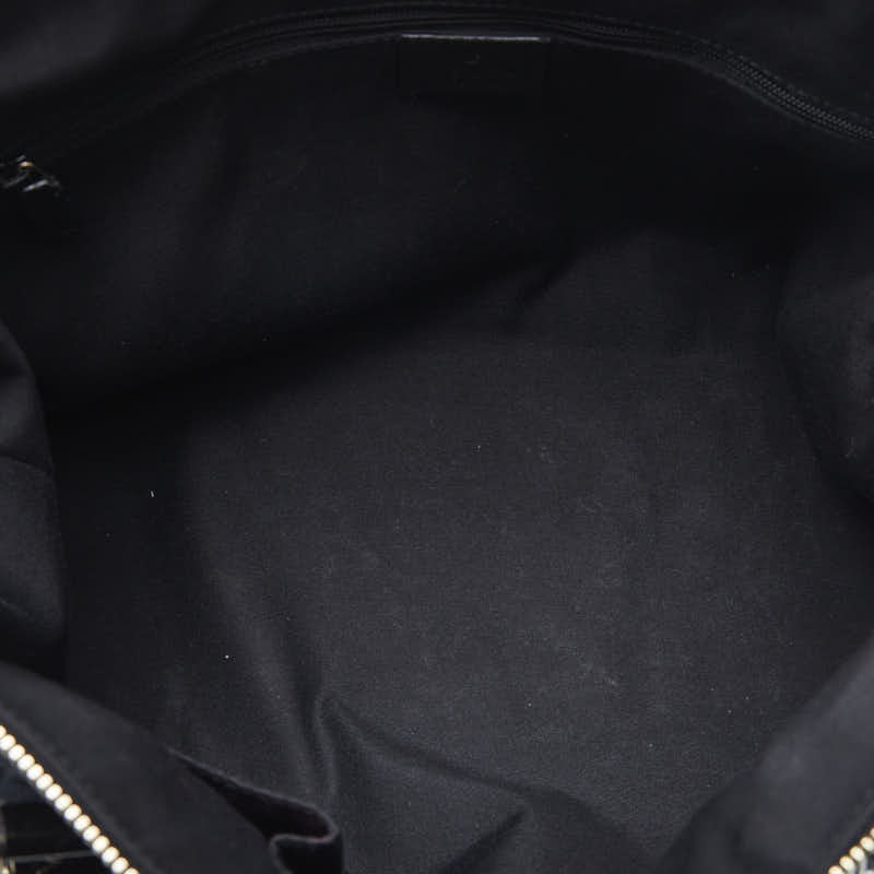 Gucci GG Abbey Handbag Tote Bag 141470 Black Canvas Patent Leather Women&#39;s
