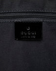 Gucci GG Abbey Handbag Tote Bag 141470 Black Canvas Patent Leather Women's