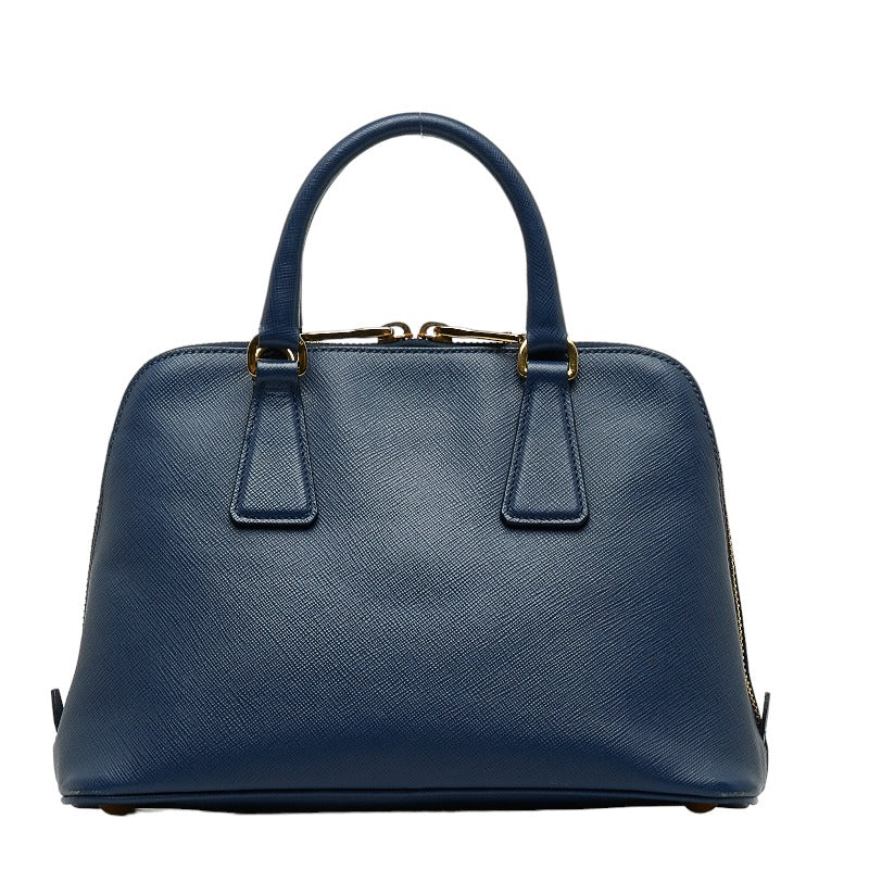 Prada Saffiano Handbag Blue Leather  Prada