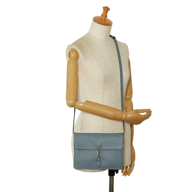 Gucci Jackie Diagonal Shoulder Bag 364435 Light Blue Leather Women&#39;s