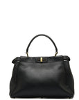 Fendi Peekaboo Handbag 8BN290 Black Leather