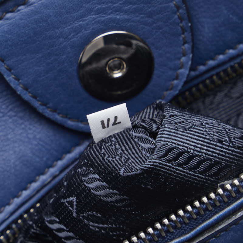 Prada Handbag Shoulder Bag 2WAY B2861K Blue Leather