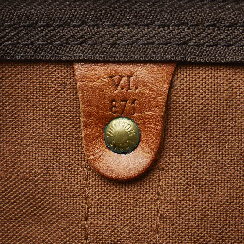 Louis Vuitton Monogram Keepall 45 Boston Bag M41428 Brown PVC Leather  Louis Vuitton