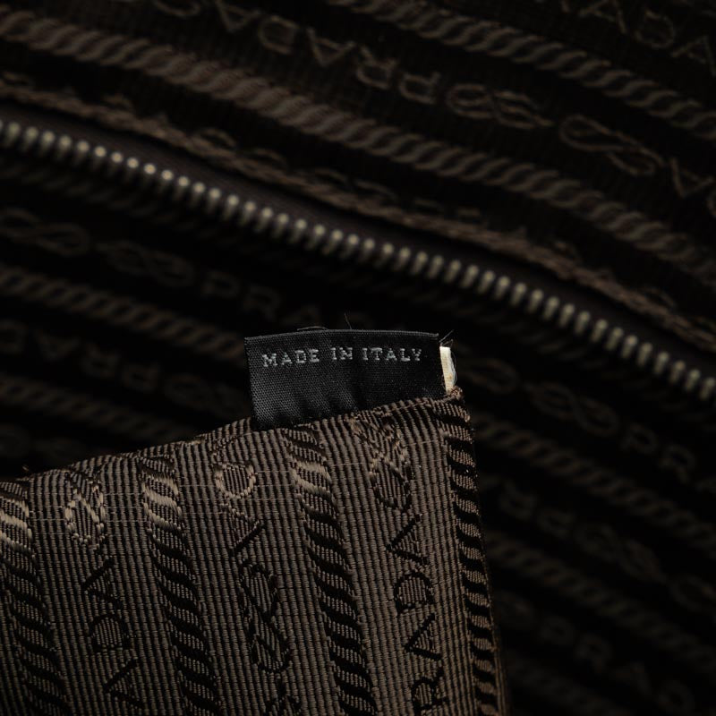 Prada Saffiano Business Bag Briefcase VR0078 Grey Leather Men&#39;s