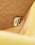 Chanel Button Bi-Fold Wallet Portefeuille long Cuir jaune