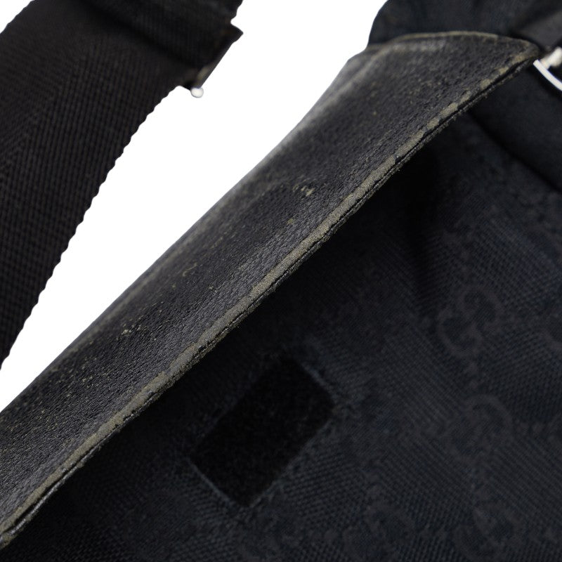 Gucci GG Canvas Body Bag Waist Bag 28566 Black Canvas Leather