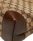 Gucci GG handtas draagtas 34339 bruin beige canvas leer dames