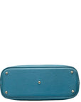 Hermes Bolide 37 Handbag Shoulder Bag 2WAY Blue Jean Tryon Clemence Women's