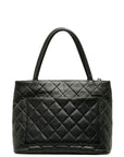 Chanel Medaillon Handtas Tote Bag Zwart Kaviaar