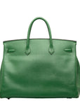Hermes Birkin 40 Handbag Green Courchevel Leather Women's