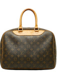 Louis Vuitton Monogram Deauville Handbag M47270 Brown PVC Leather  Louis Vuitton