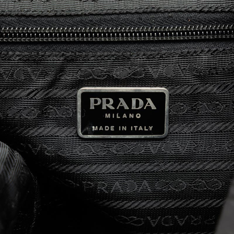 Sac à dos Prada Logo triangulaire B4650 Nylon noir