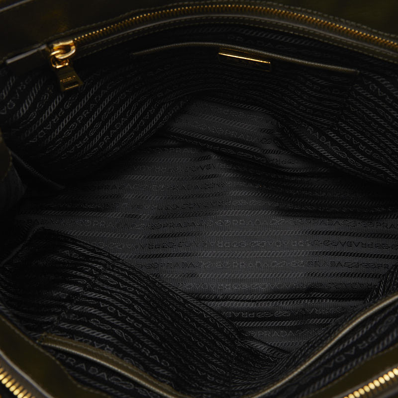 PRADA Galleria Handbag in Saffiano Leather Khaki
