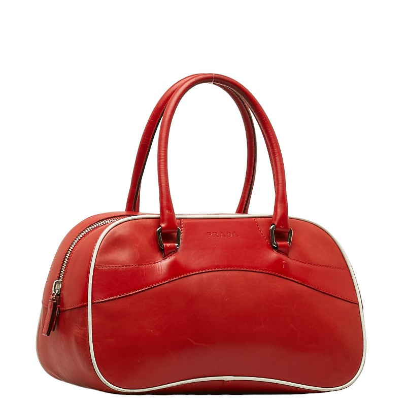 Prada Handbag Bowling Bag BL0067 Red Leather Women's