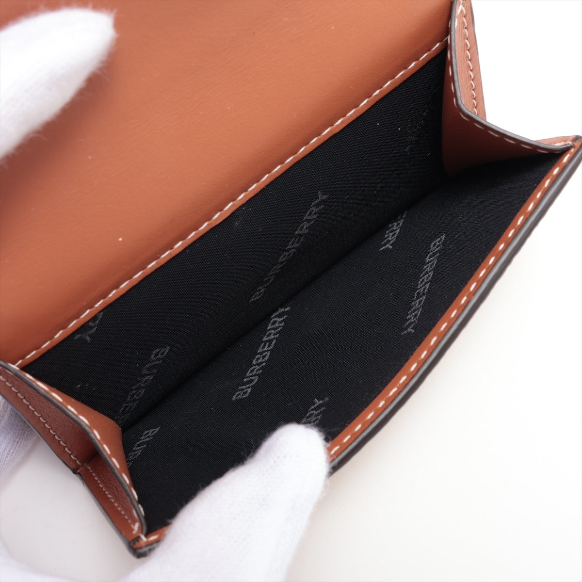 Burberry PVC  Leather Wallet Beige
