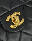 Chanel 1991-1994 Black Lambskin Mini Classic Square Flap Bag 17