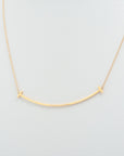 Tiffany T Smile  Diamond Necklace 750 (YG) 3.1g
