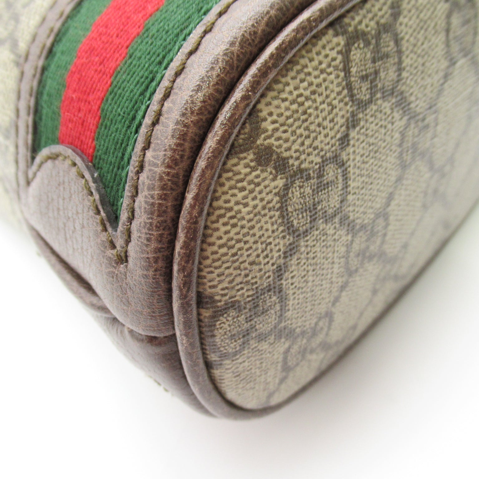 Gucci 2w Shoulder 2w Shoulder Bag PVC Coated Canvas Leather  Beige / Brown  550621