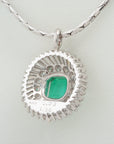 Emerald Diamond Necklace Pt900Pt850 11.8g 0.93 1.34 Gaill