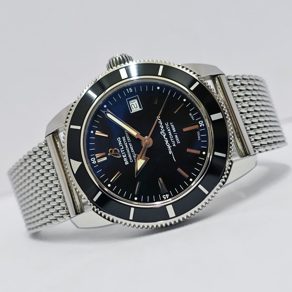 Brightling Super Ocean Herit 42 A17321 Black SS  Automatic