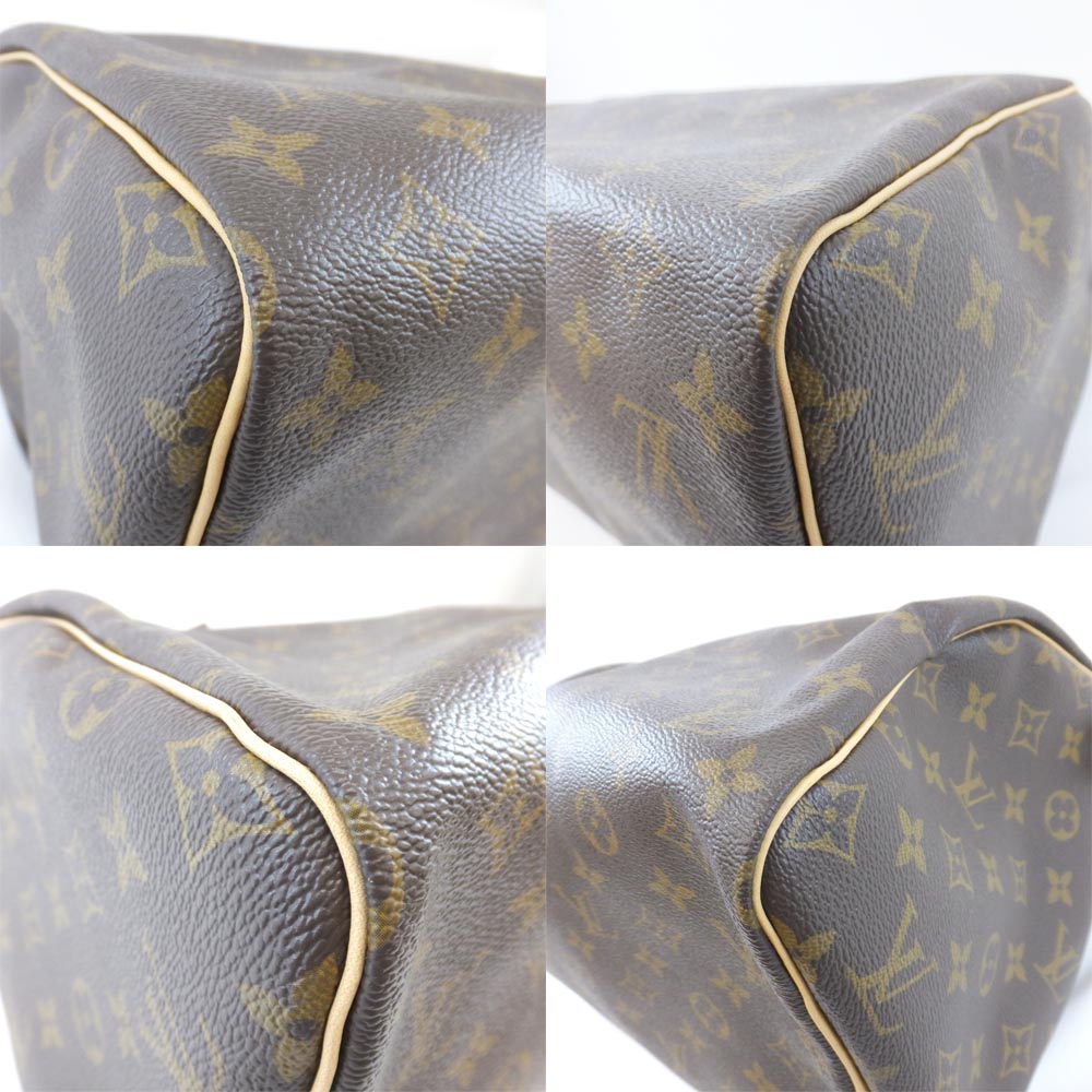 Louis Vuitton Speedy 30 Handbag Monogram Brown G  M41108 Padlock