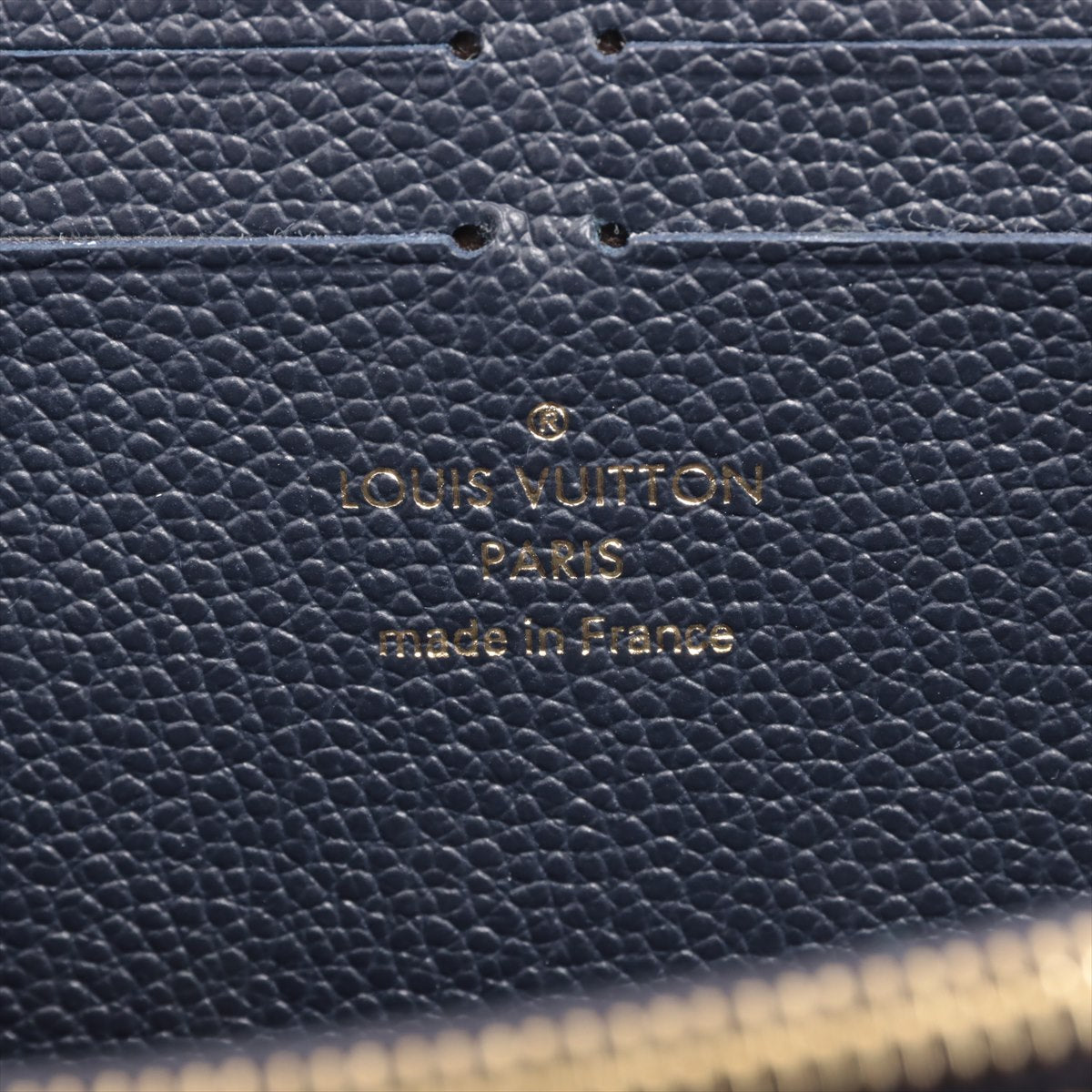 Louis Vuitton Monogram Emplant Portefolio Clemence M69415 Marine Round  Wallet