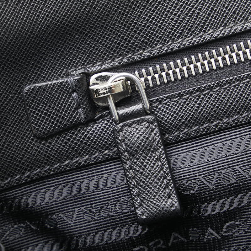 Prada Triangle Logo  Gallery Saffiano Business Bag Briefcase Shoulder Bag 2WAY 2VG047 Black Leather Mens PRADA 【Handy】 Saffiano Ginsio
