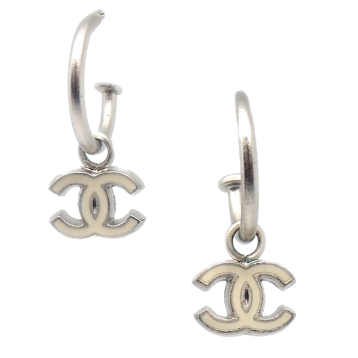 Boucles d'oreilles piercing Chanel Argent 06P
