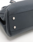Saint Laurent Cabriolet Leather Handbag Navy 448967