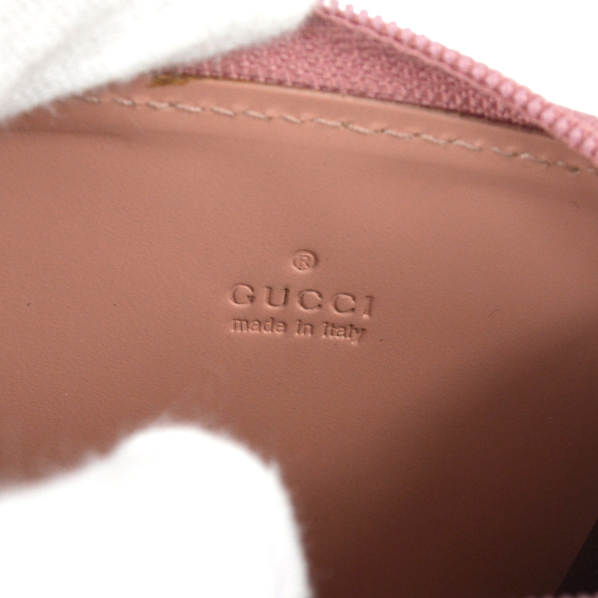 Gucci 粉色 GG 零錢包