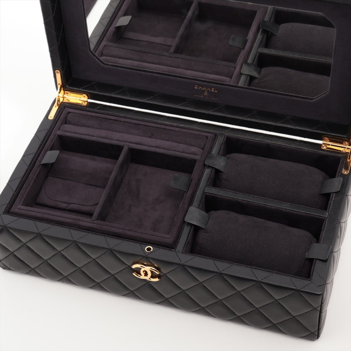 Chanel Matrasse  Jewelry Case Black G