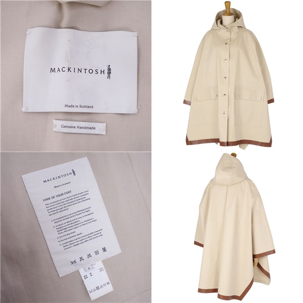 Macintosh MACKINTOSH coat Poncho rubber coat cotton outer ladies england made 6 (S equivalent) beige  MACKINTOSH MACKINTOSH MACKINTOSH MACKINTOSH MACKINTOSH MACKINTOSH MACKINTOSH MACKINTOSH MACKINTOSH MACKINTOSH MACKINTOSH