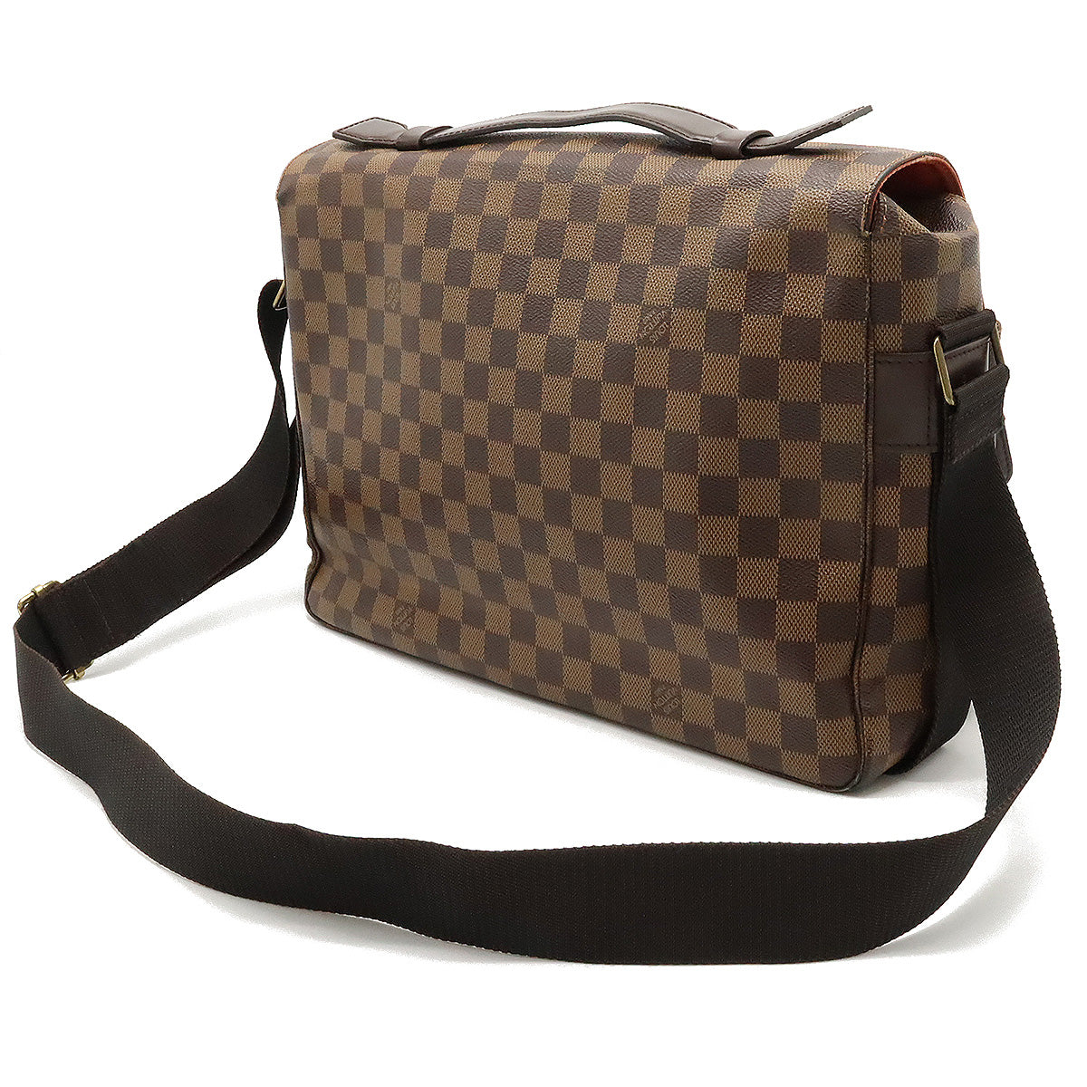 Damier Ebene Leather Broadway Messenger Bag (Authentic Pre-owned)