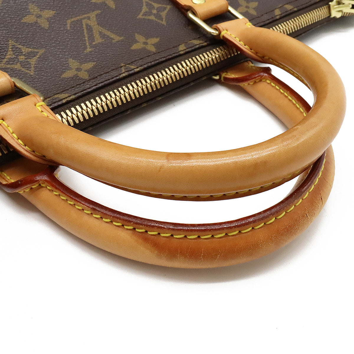 LOUIS VUITTON Shoulder strap For Keepall Bandouliere Leather Brown uni –