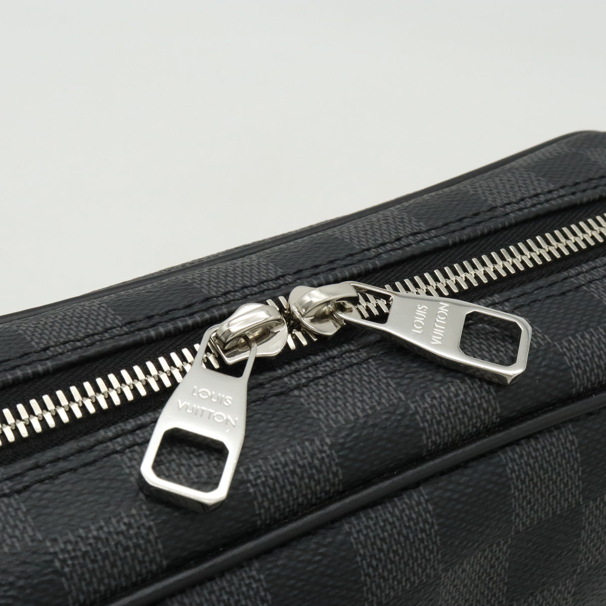 Louis Vuitton Black Damier Graphite Toiletry Pouch Zip Case Wallet