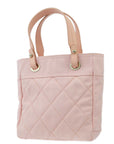 Chanel Pink Canvas Paris-Biarritz PM Tote Handbag
