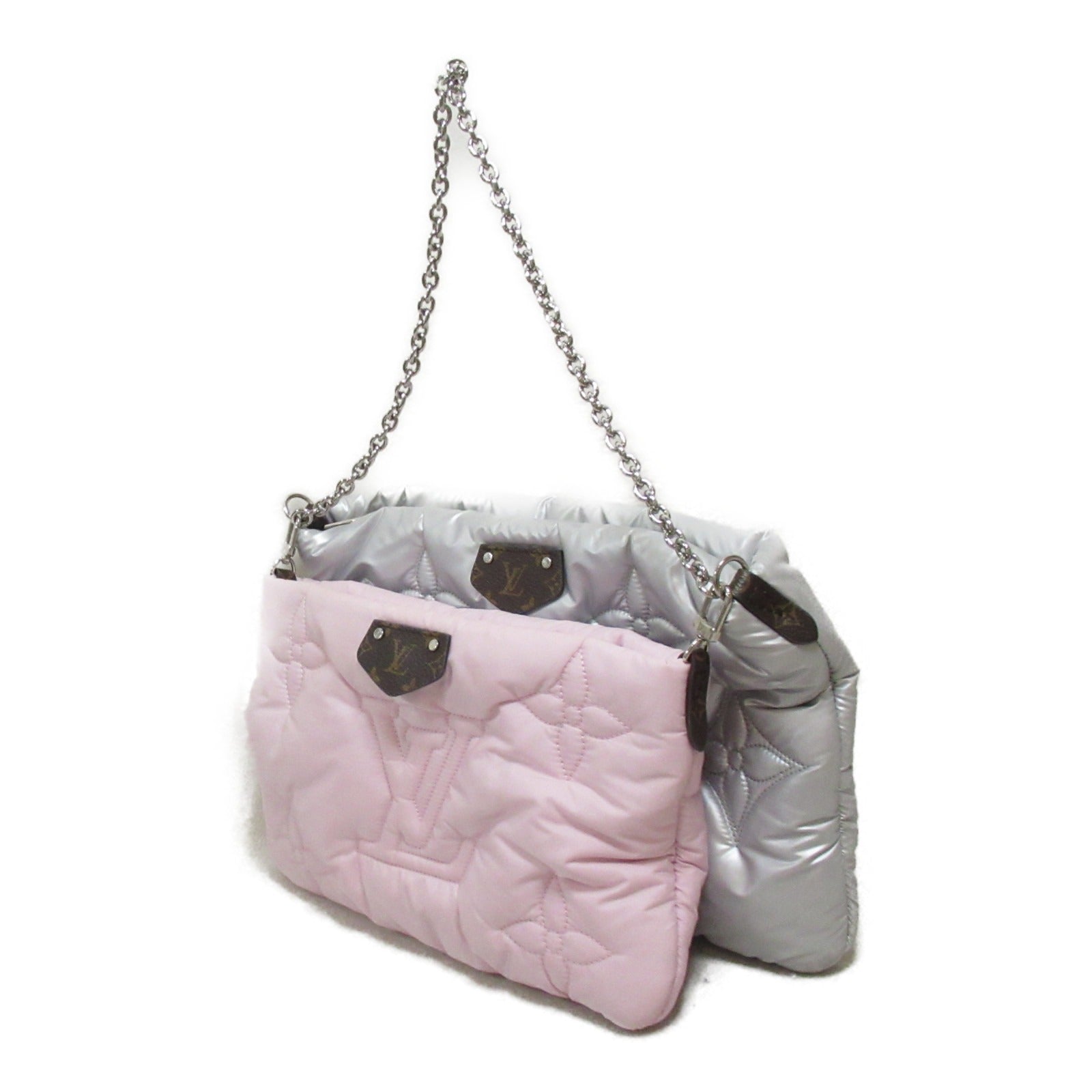 Louis Vuitton Louis Vuitton Maxime Multicolor Pochette Accessoires Shoulder Bag Shoulder Bag PVC Coated Canvas Recycled Nylon  Silver / Pink M21056
