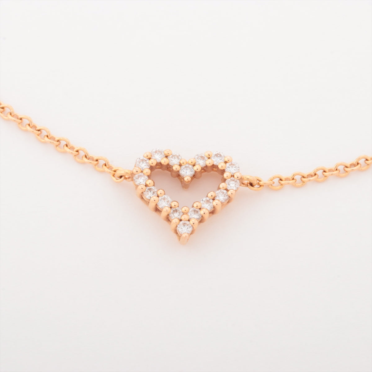 Tiffany&#39;s Centimental Heart Diamond Bracelet 750 (PG) 1.2g