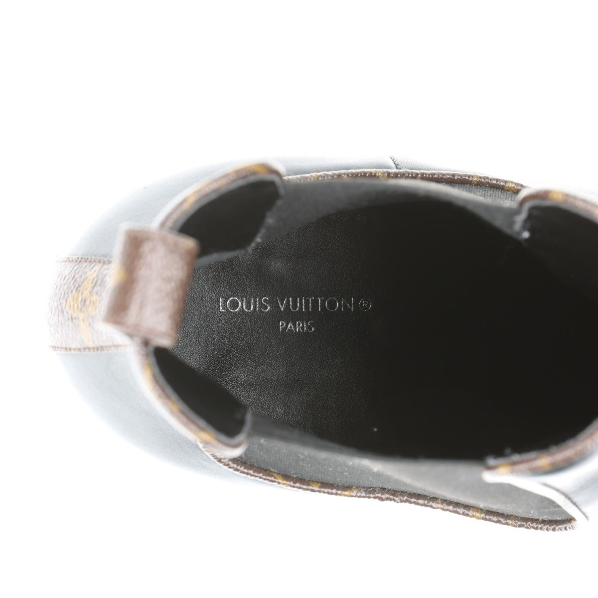 Louis Vuitton LV Bubble Line 22 Years Leather  Fabric Side Goar Shoes 40  Black × Brown LS0252 Monogram Box  Bag