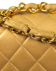 Chanel 1994-1996 * Classic Flap Jumbo Double Chain Shoulder Bag Beige Lambskin