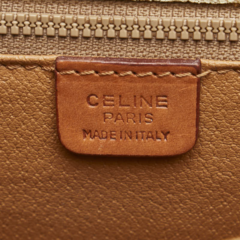 Celine Macadam  Shoulder Bag Beige Light Brown PVC Leather  Celine