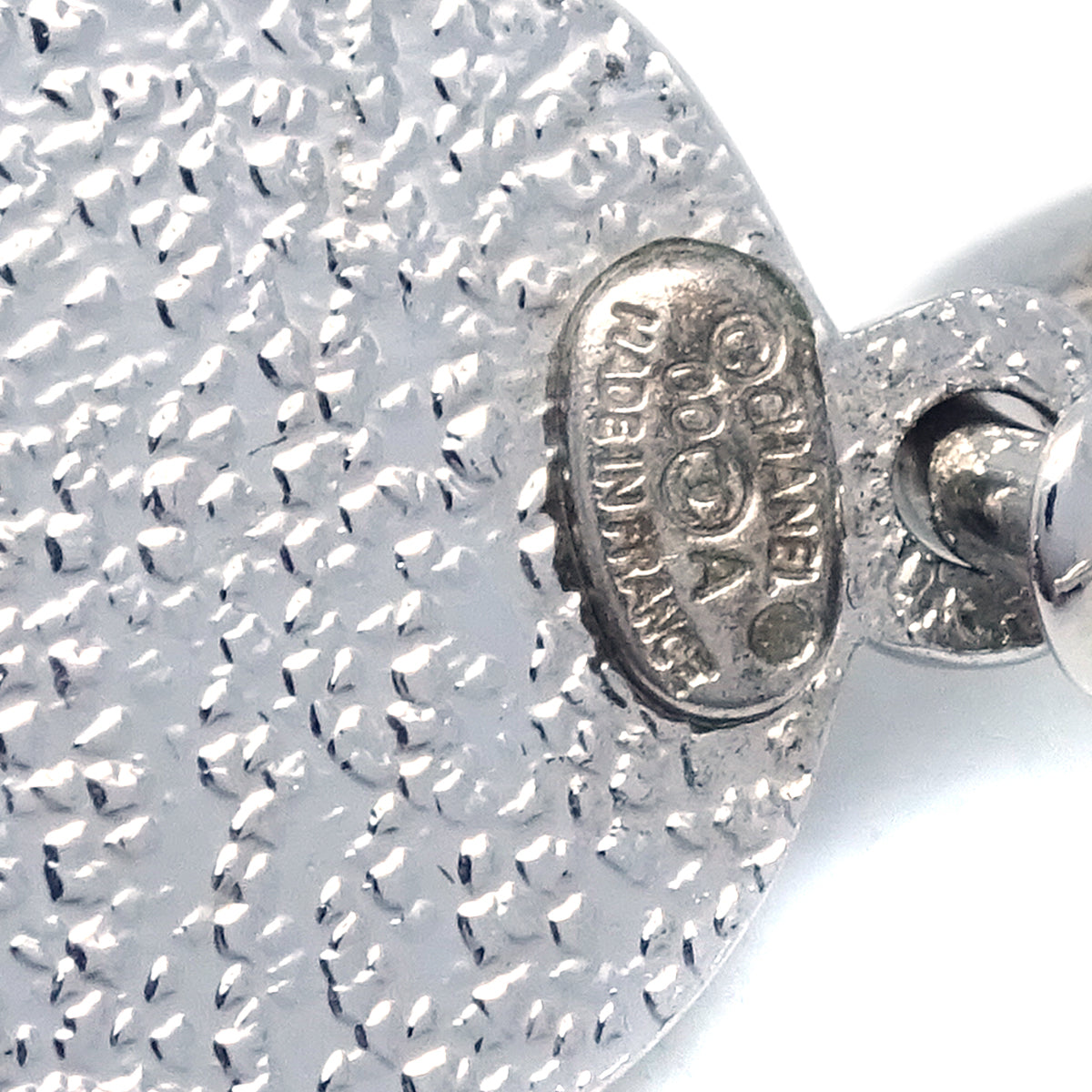 Chanel Piercing Earrings Silver 00A