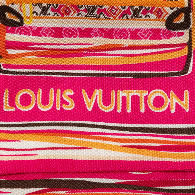 Louis Vuitton Twilly BANDO 400505 Pink Multicolor Silk  Louis Vuitton