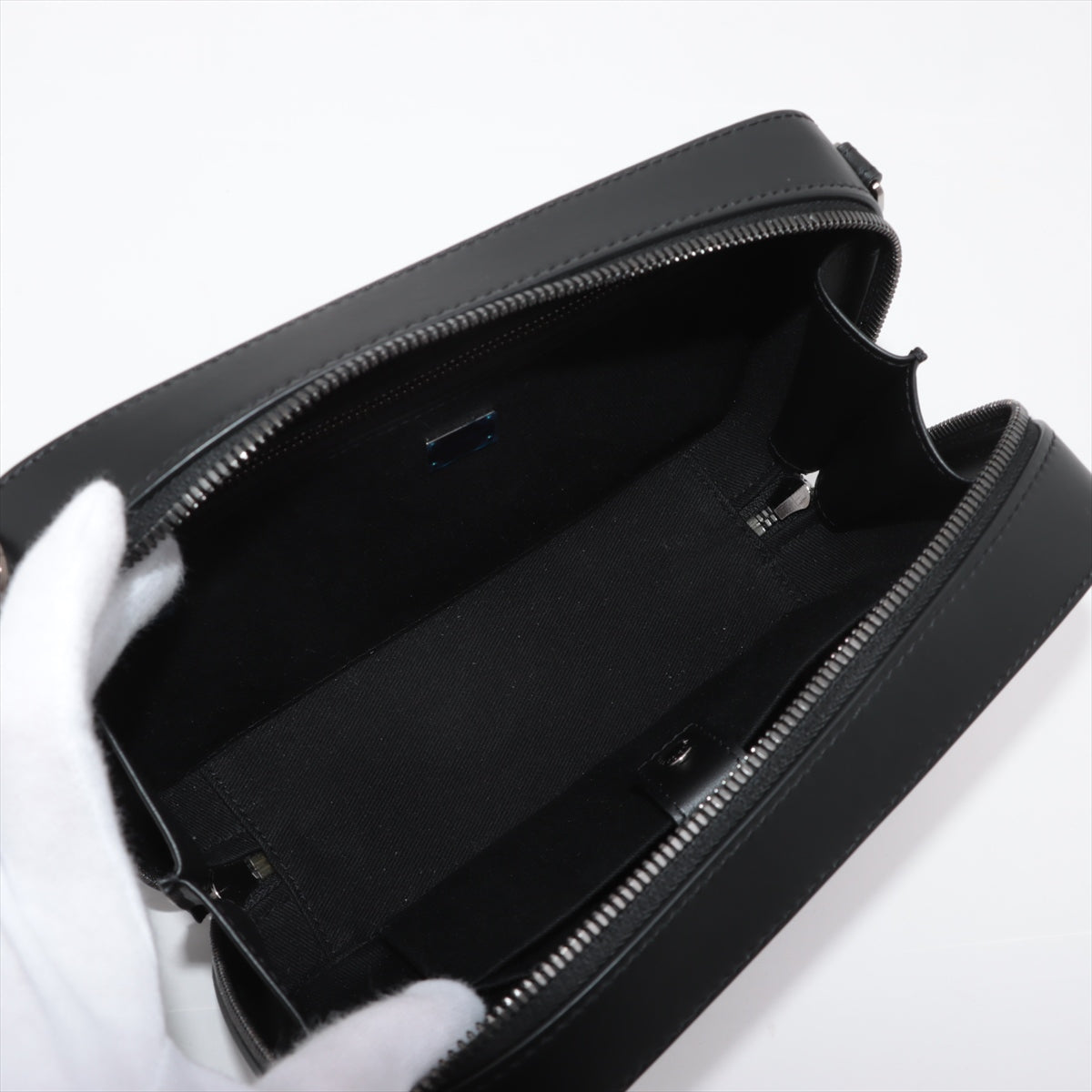 Dolce &amp; Gabbana Logo Leather Shoulder Bag Black