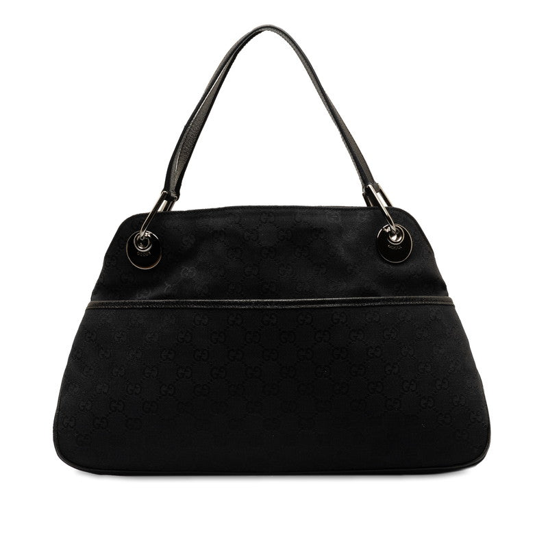 Gucci GG canvas handbag Tote bag 121023 black canvas leather ladies Gucci