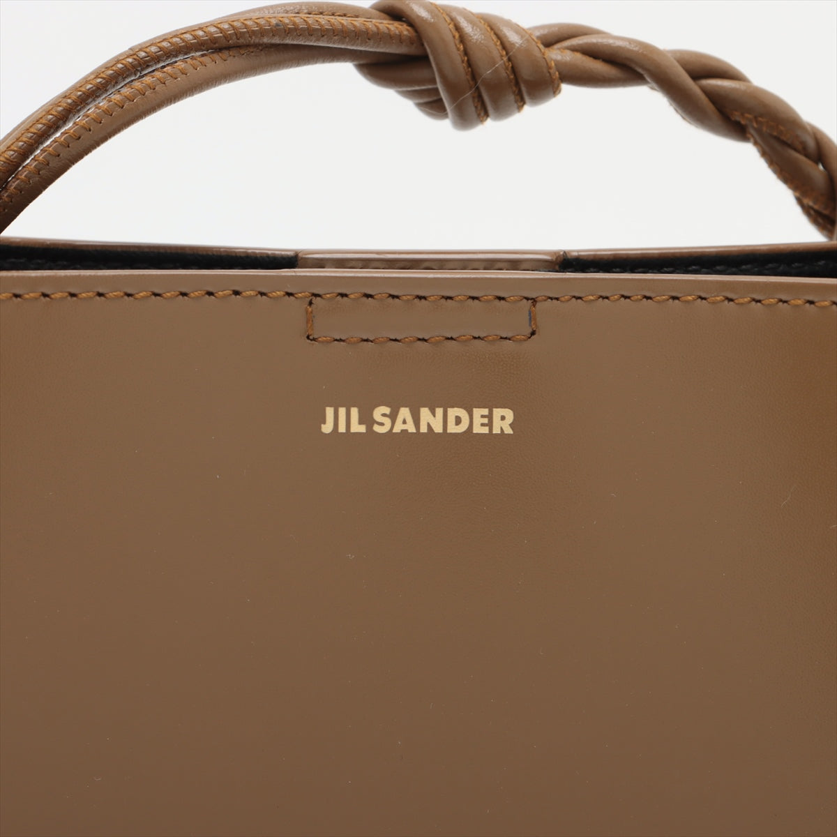 Jilsander Tangle SM Leather Shoulder Bag Brown
