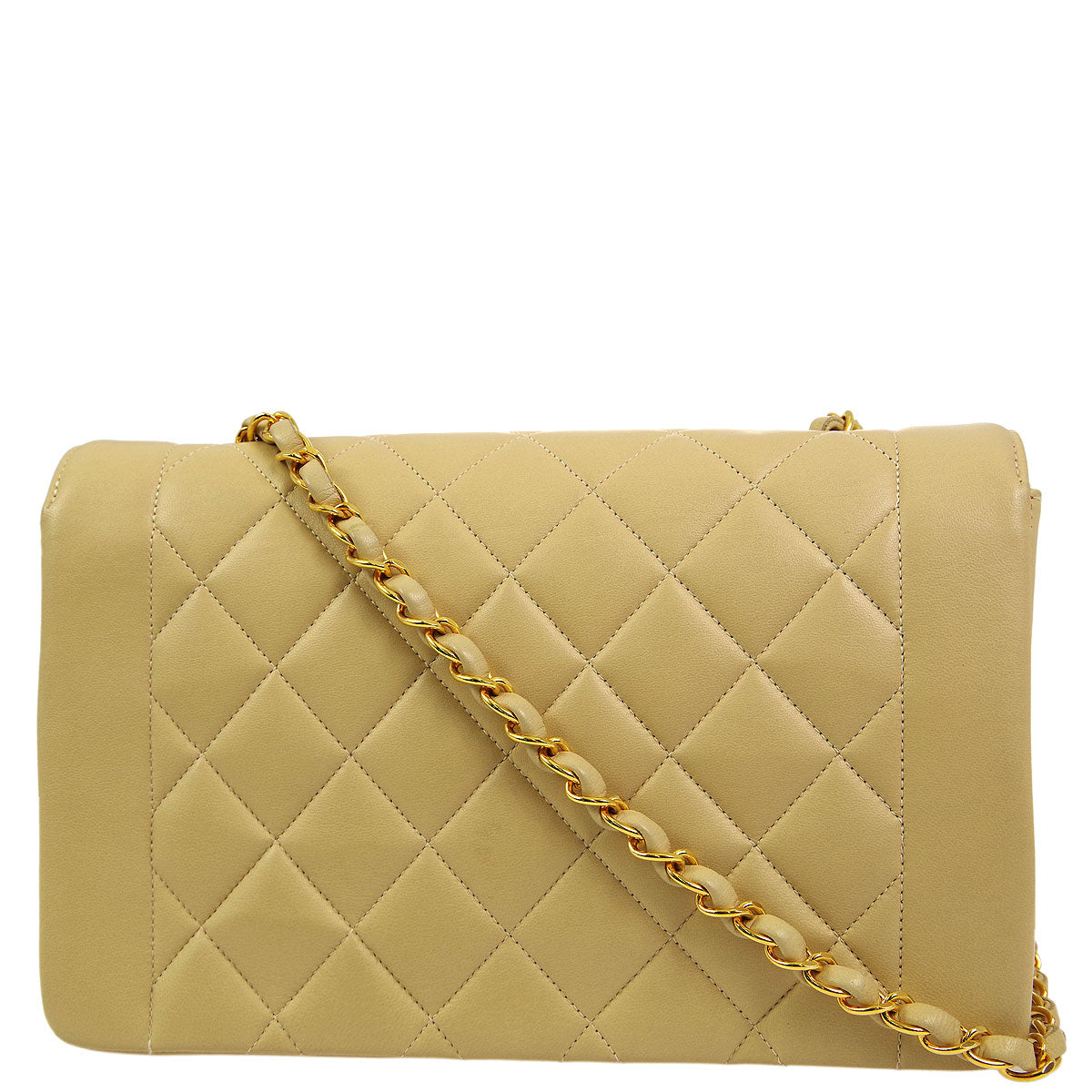 Chanel 1994-1996 Lambskin Medium Diana Shoulder Bag